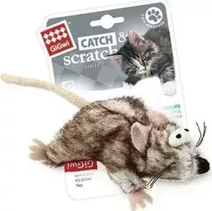 Игрушка GiGwi CatchScratch мышка с кошачей мятой для кошек (75383)