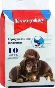 Впитывающие пеленки EVERYDAY приучающие гелевые для животных 60х45см 10шт