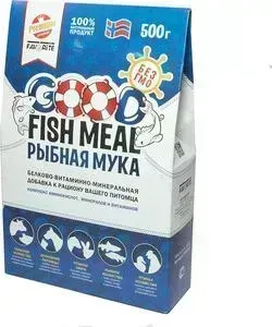 Витаминно-минеральная добавка Favorite GOOD FISH MEAL Рыбная мука для собак и кошек 500г
