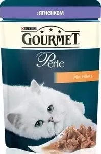 Пауч Gourmet и Perle Mini Fillets с ягненком для кошек 85г (12215290)