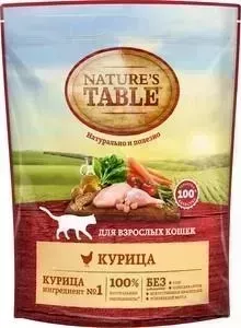 Сухой корм NATURE&amp;#039;S TABLE NATURE&S TABLE Курица для взрослых кошек 650г (10172991)