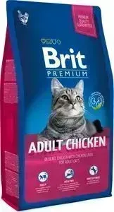 Сухой корм Brit Premium Cat Adult Chicken с мясом курицы и куриной печенью для взрослых кошек 800г (513079)