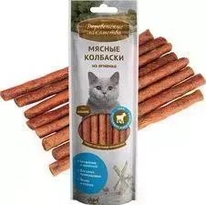 Лакомства Деревенские Лакомства Лакомство Деревенские Мясные колбаски из ягненка для кошек 50г (8шт) (79711564)