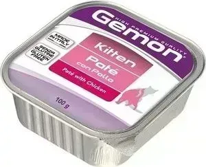 Консервы Gemon Kitten Pate with Chicken с курицей паштет для котят 100г