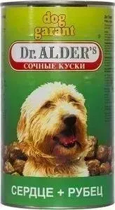 Консервы Dr.ALDER&amp;#039;s Dr.ALDER&s Dog Garant сочные куски с рубцом и сердцем для собак 1,23 кг (1814)