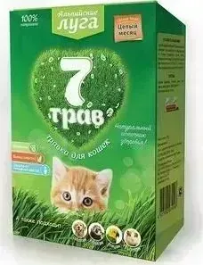 Трава Альпийские Луга 7 трав с лотком для кошек 75г (А202)