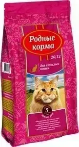 Сухой корм Родные Корма Мясное рагу 26/12 для взрослых кошек 5 русских фунтов 2.045 кг