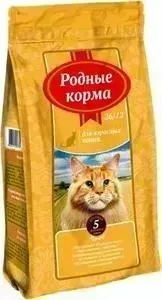 Сухой корм Родные Корма Курица 26/12 для взрослых кошек 5 русских фунтов 2.045 кг