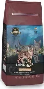 Сухой корм LANDOR Sterilized Light Duck and Rice гипоаллергенный с уткой и рисом для стерилизованных и с избыточным весом кошек 400г