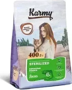 Сухой корм Karmy Sterilized Cat Лосось для стерилизованных кошек 400г