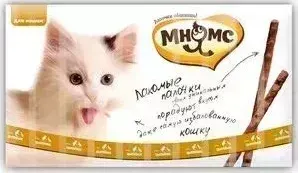 Лакомство Мнямс Лакомые палочки Chicken Duck с цыпленком и уткой для кошек 10х5г (13,5см)