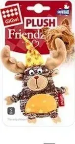 Игрушка GiGwi Plush Friendz Squeak лось с пищалкой для собак (75400)
