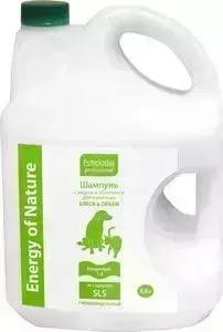 Шампунь Pchelodar Professional Energy of Natural Блеск Объем с медом и и облепихой для животных 5л