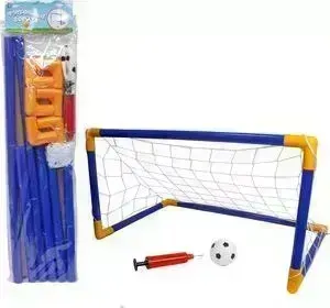 Футбольные ворота 1TOY Игровой набор 107х78х71см, мяч, насос, коробка (Т59935)