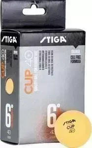 Мяч для настольного тенниса STIGA Cup ABS 1110-2503-06 д.40+ мм (6 шт)