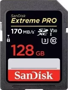 Карта памяти SANDISK Extreme Pro SDXC Card 128GB - 170MB/s V30 UHS-I U3 (SDSDXXY-128G-GN4IN)
