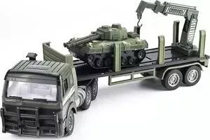 Радиоуправляемый грузовик Zhoule Toys -трейлер + танк CityTruck 1/18 - 551-B2