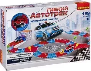 Гибкий автотрек BONDIBON "ПОЛИЦЕЙСКИЙ ПАТРУЛЬ", 199 деталей (ВВ2768)