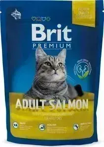 Сухой корм Brit Premium Cat Adult Salmon с лососем в лососевом соусе для взрослых кошек 1,5кг (513123)