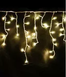 Светодиодная бахрома Light жёлтая 4,9x0,5 прозрачный провод