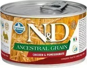 Консервы Farmina ND Adult Dog LG Chicken Pomegranate низкозерновой с курицей и гранатом для собак мелких пород 140г