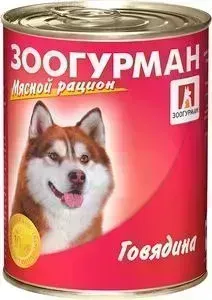 Консервы Зоогурман Мясной рацион Говядина для взрослых собак 350г