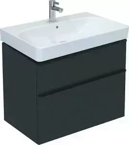 Тумба с раковиной Geberit с Smyle Square 75 темно-серый (500.353.JK.1 + 500.249.01.1)