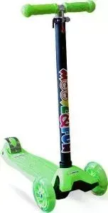 Самокат Moove&amp;amp;Fun четырехколесный MooveFun MAXI PU, зеленый Трехколесный самокат Moove&Fun