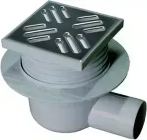 Душевой трап SantecPro 10,6x10,6 подводка боковая, гидрозатвор мокрый (AT11054)