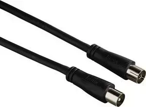 Кабель HAMA антенный Coax (m)/Coax (f) 1.5м. черный (00122408)