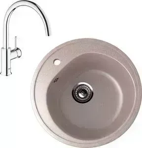 Мойка кухонная и смеситель EcoStone и смеситель ES-011 Grohe BauClassic песочная (ES-11-302, 31234000)