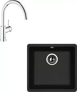 Мойка кухонная и смеситель FLORENTINA и смеситель Вега 400 Grohe BauClassic (22.315.C0400.102, 31234000)
