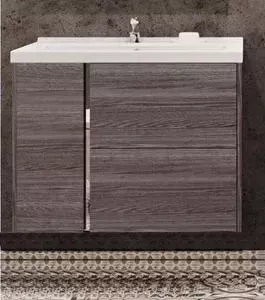 Тумба с раковиной АКВАТОН с Стоун 80 грецкий орех (1A228201SXC80, 1WH302251)