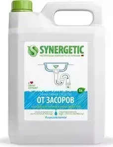 Средство Synergetic для чистки и профилактики в засоров канализационных трубах, 5 л