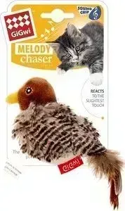 Игрушка GiGwi Melogy Chaser Reats to The Sughtest Touch птичка со звуковым чипом для кошек (75306)