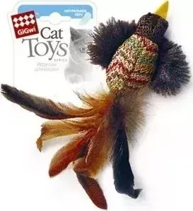 Игрушка GiGwi Cat Toys Feather птичка с перьями для кошек (75264)