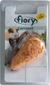 Био-камень Fiory Carrosalt +Salt с солью в форме моркови для кроликов и морских свинок 65г