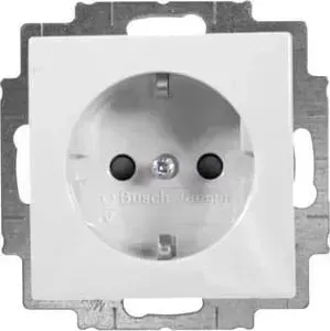 Розетка ABB Basic55 Schuko с/з 16A 250V безвинтовой зажим альпийский белый
