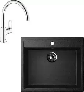 Мойка кухонная и смеситель ULGRAN и смеситель U-104 Grohe BauLoop (U-104-308, 31368000)
