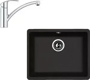 Мойка кухонная и смеситель FLORENTINA и смеситель Вега 500 Grohe Eurosmart (22.320.D0500.302, 33281002)