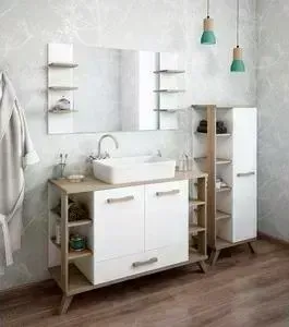 Мебель для ванной Sanflor Ингрид 120 швейцарский вяз\белый