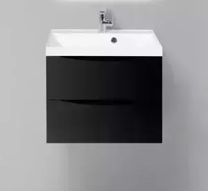 Тумба с раковиной BELBANGO с Marino 60 nero lucido (MARINO-600-2C-SO-NL-P, BB600/450-LV-MR-AST)