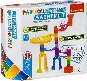 Настольная игра BONDIBON "РАЗНОЦВЕТНЫЙ ЛАБИРИНТ", 36 деталей (ВВ2742 )