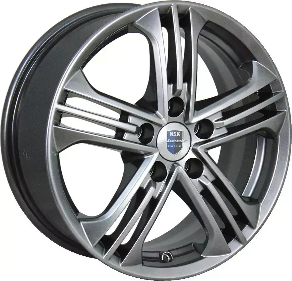 Диск автомобильный КиК Trinity 6.5X16/5X114.3 ET43 D67.1 дарк-платинум