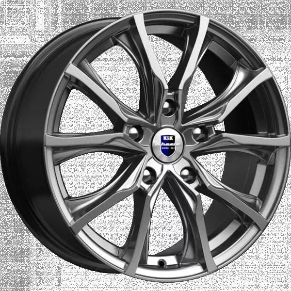 Диск автомобильный КиК ТВИСТ Твист 7.5X17/5X100 ET42 D67.1 дарк-платинум