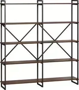 Стеллаж LoftyHome Бервин 7 коричневый