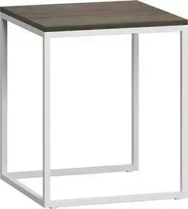 Стол журнальный LoftyHome Бервин 4 серый с белым основанием