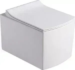 Унитаз подвесной Black&amp;amp;White Black&White Universe безободковый, с сиденьем микролифт W-719 (719W00)