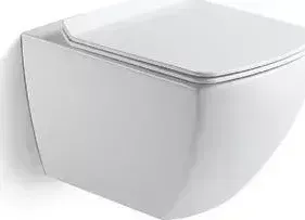 Унитаз подвесной Black&amp;amp;White Universe безободковый, с сиденьем микролифт W-726 (726W00)