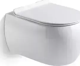 Унитаз подвесной Black&amp;amp;White Black&White Universe безободковый, с сиденьем микролифт W-727 (727W00)